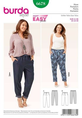 Schnittmuster Burda 6678 Damenhose Plussize Gr. 44-56