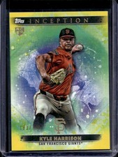 2024 Topps Inception Kyle Harrison RC Yellow Rookie #/199 Giants