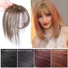 3D Air Bangs Seamless Human Hair Toppers For Daily Wear For Women Girls