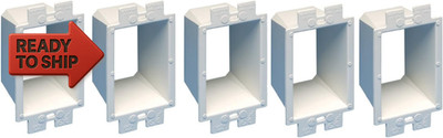 Arlington BE1-5 Electrical Outlet Box Extender, 1-Gang, White, 5-Pack