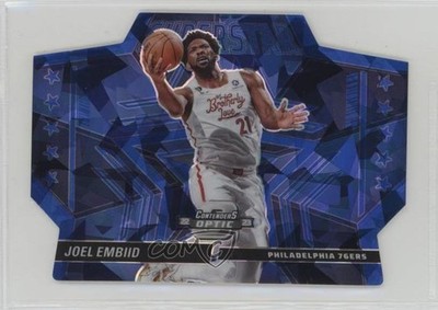 2022-23 Panini Contenders Optic Blue Cracked Ice Prizm 44/75 Joel Embiid #7 7y2