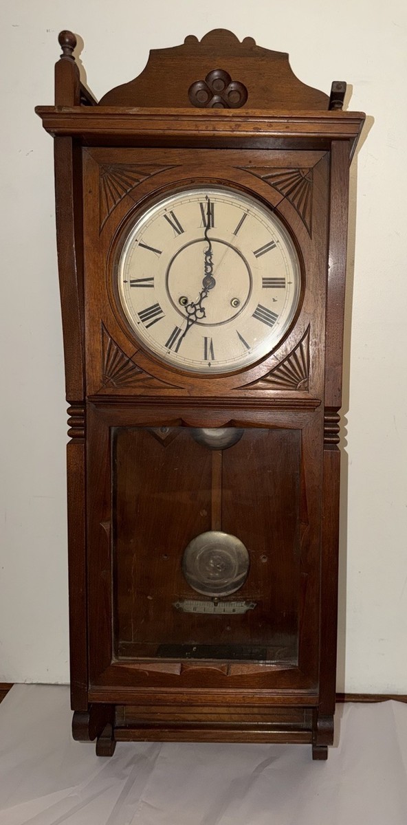 Rare Seth Thomas “Flora” Antique 2 Weight Regulator Wall Clock | eBay