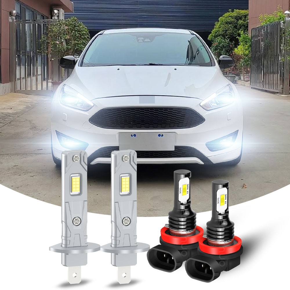 For Ford Focus 2012-2018 LED Headlight Bulbs Kit High & Low Beam Combo H1+H11