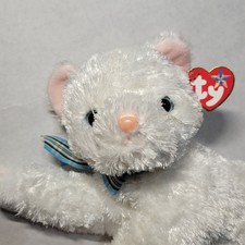 Vintage Ty Beanie Buddies Collection Starlett Kitty Cat Kitten Plush Toy White