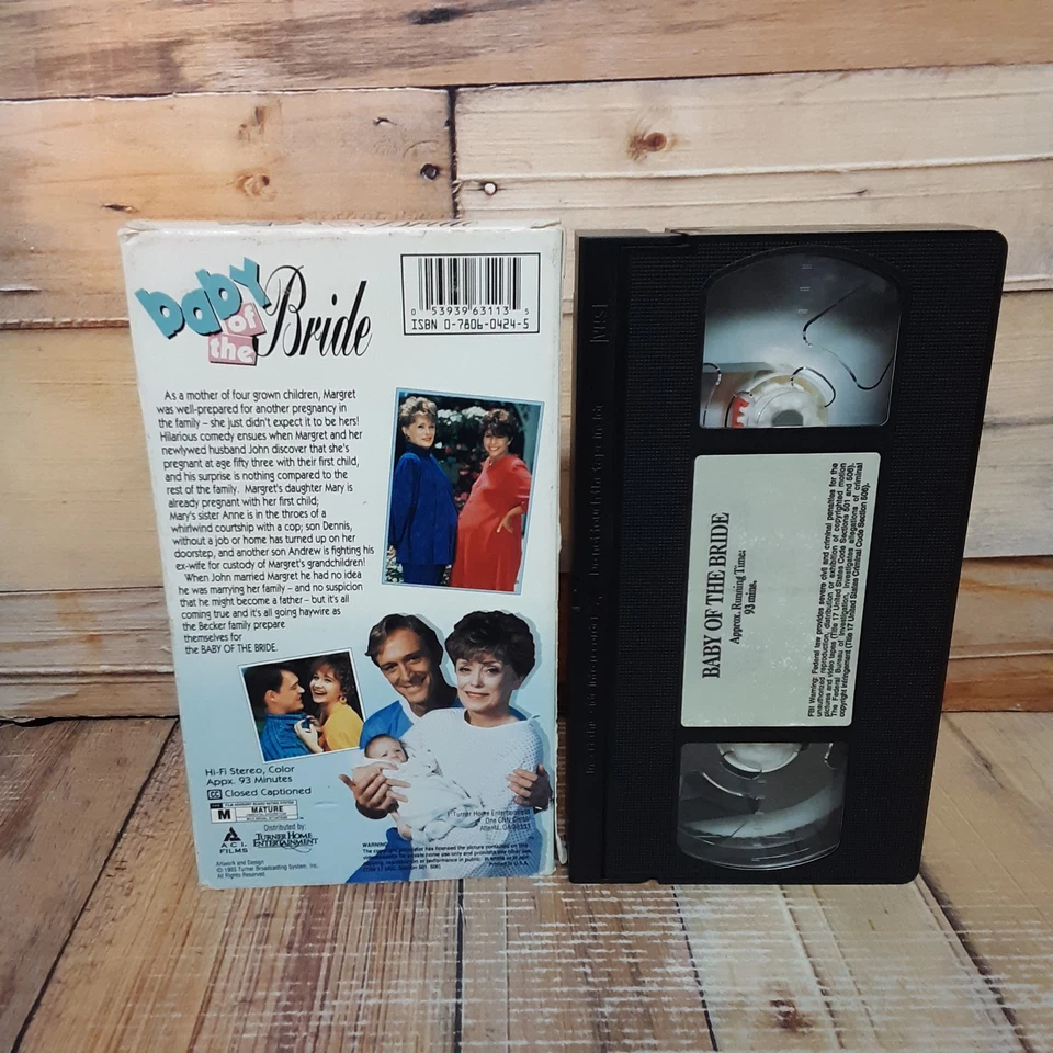 Baby Of The Bride VHS Used Rue McClanahan Kristy McNichol Comedy Drama Foto 2 de 4