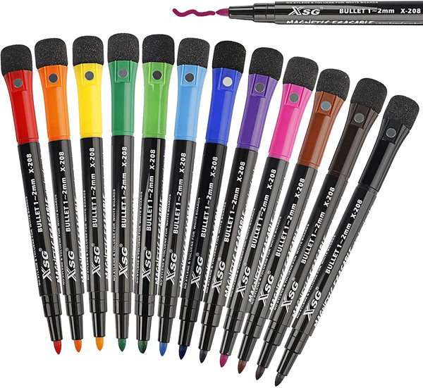 Whiteboard Marker, Schwamm Whiteboard Stifte,Magnetisch Whiteboard Marker Schwam-image