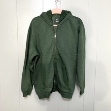 NEW Aerie Green Fleece Sherpa Soft Cozy Full Zip Loungewear Boho Hoodie M