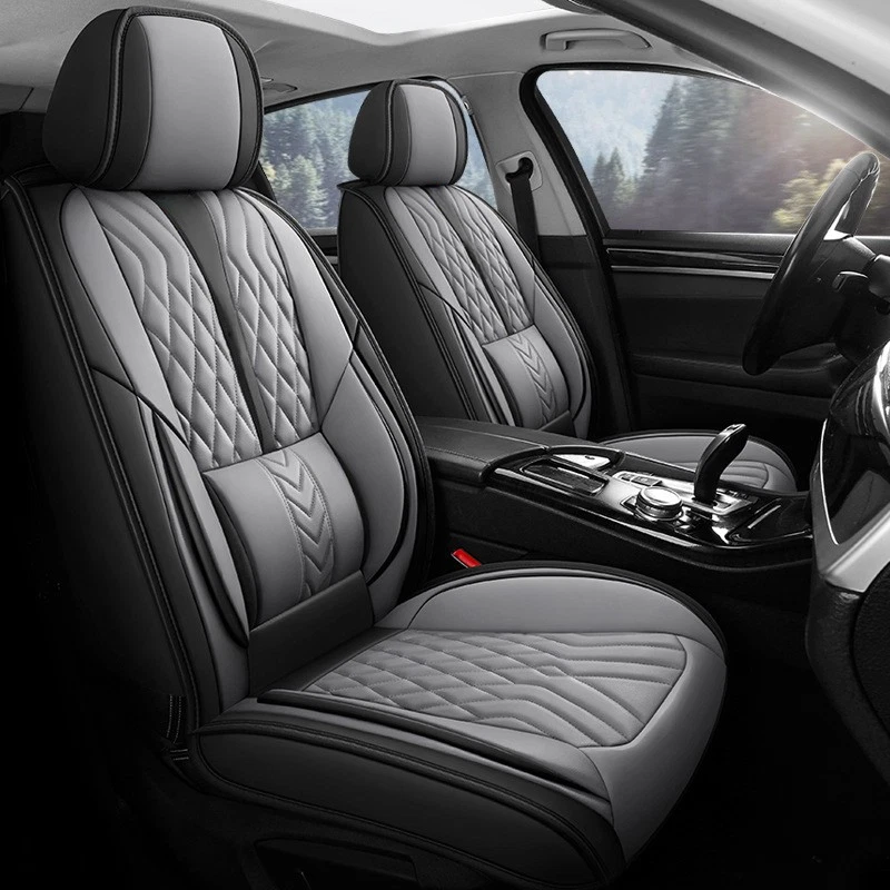 For Toyota Tacoma Leather Car Seat Cover 5 Seats Front Rear Cushion Foto 2 de 4