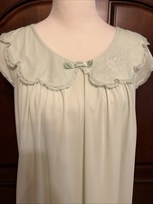 Vintage Shadowline Night Gown Mint Been Nylon Cap Sleeves Womens Sz Medium