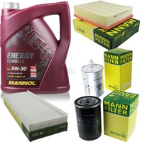 Inspektionspaket 5L Mannol Energy 5W-30 FüR Audi A4 1.6 1.8 VW Passat Variant