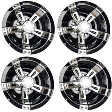 Golf Cart 8" Wheel Covers Hub Caps W/Chrome Spokes for EZGO Cub Car Yamaha Go...