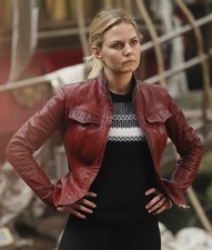 Giacca di pelle rossa Jennifer Morrison Emma Swan Once Upon a Time