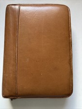 Vtg Rolodex Planner Genuine Leather Personal Zipper Organizer w/ Inserts RO 440