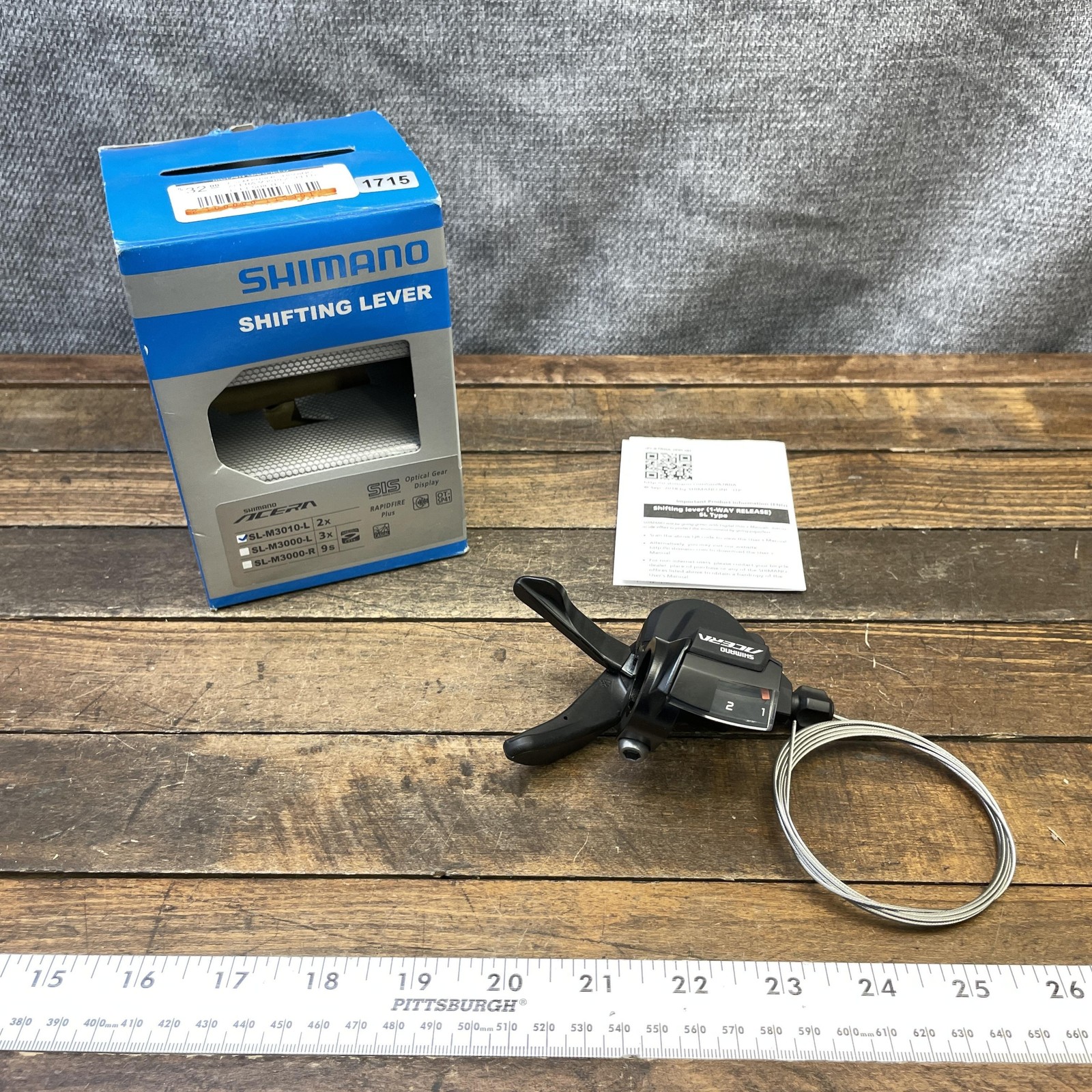 Shimano Acera SL-M3010-L 2 Speed Left Trigger Shifter Front MTB Bike Black 2x