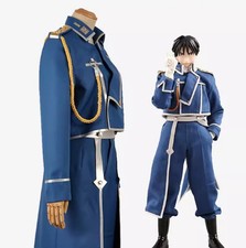 Military Fullmetal Alchemist Anime Cosplay Roy Mustang Uniform Full Set Costume