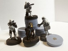 Magnetic Minature Bases 25 mm - 12 pack / Star Wars Legion / D D / Wargaming