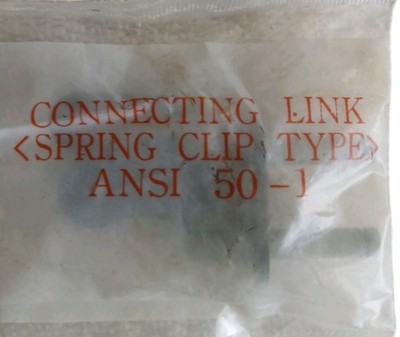 Chain Lock CONNECTING LINK Spring Clip Type ANSI 50-1 W/D-1 Chain Link (5PCS)