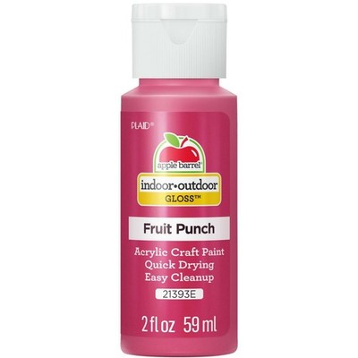 Apple Barrel Gloss Finish Acrylic Paint, 2 oz., Fruit Punch pack of 5