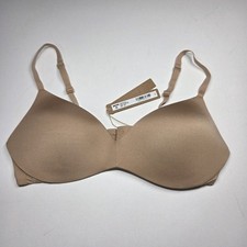 SKIMS Wireless Form Push Up Plunge Bra 36B Clay Nude NWT