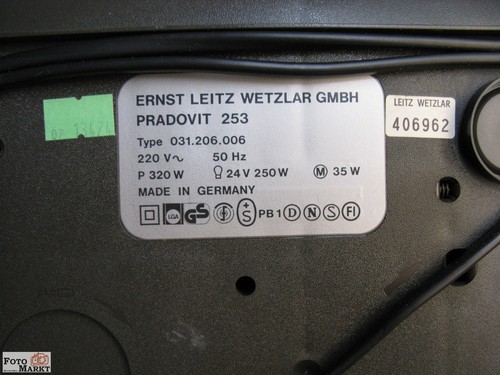 Leitz Diaprojektor Pradovit 253 Projektor Autofokus Objektiv Colorplan CF 2,5/90 - Bild 6 von 6