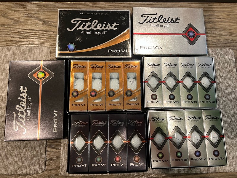 NEW TITLEIST Pro V1X and  Pro V1 Golf Balls - MIXED LOT 4 Twelve Packs=48Balls