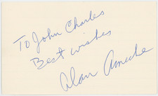 Alan Ameche Heisman Trophy Autographed Signed Index Card AMCo COA 31087