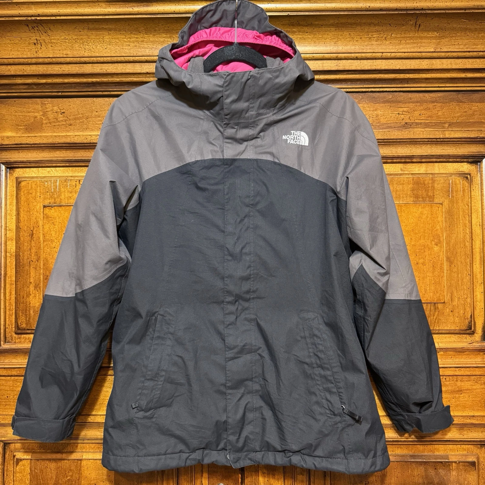 The North Face Girls XL 18-20 Dryvent Mono Triclimate 3-in-1 Jacket Gray Pink