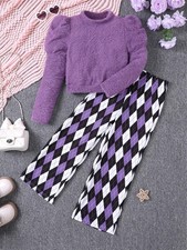 Fuzzy Knit Top & Pants Set