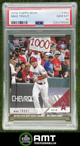 Mike Trout PSA 10 2018 Topps Now Los Angeles Angels #352 6590