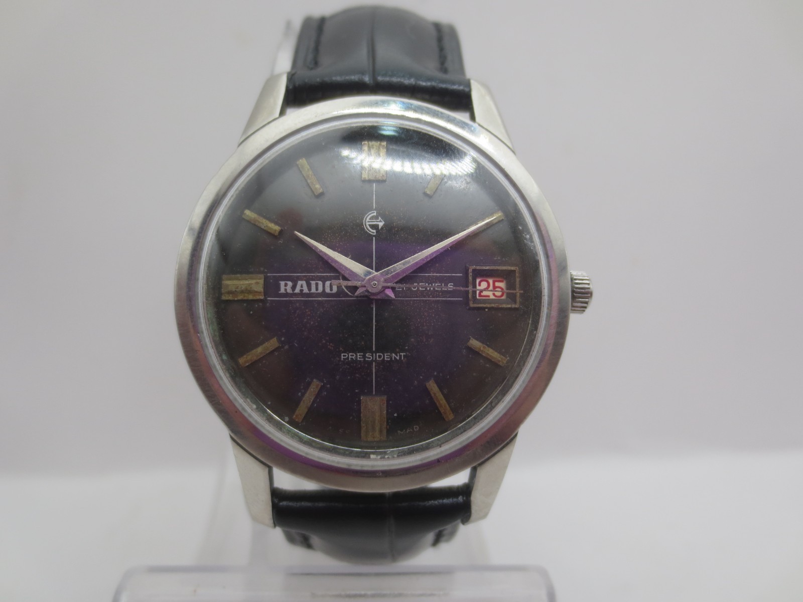 WATCH STEEL DATE STAINLESS RADO VINTAGE HANDWIND PRESIDENT MENS - vintagewatches.pk