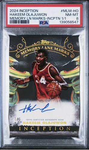 2024 Topps Inception Basketball Inception Hakeem Olajuwon #MLM-HO PSA 8