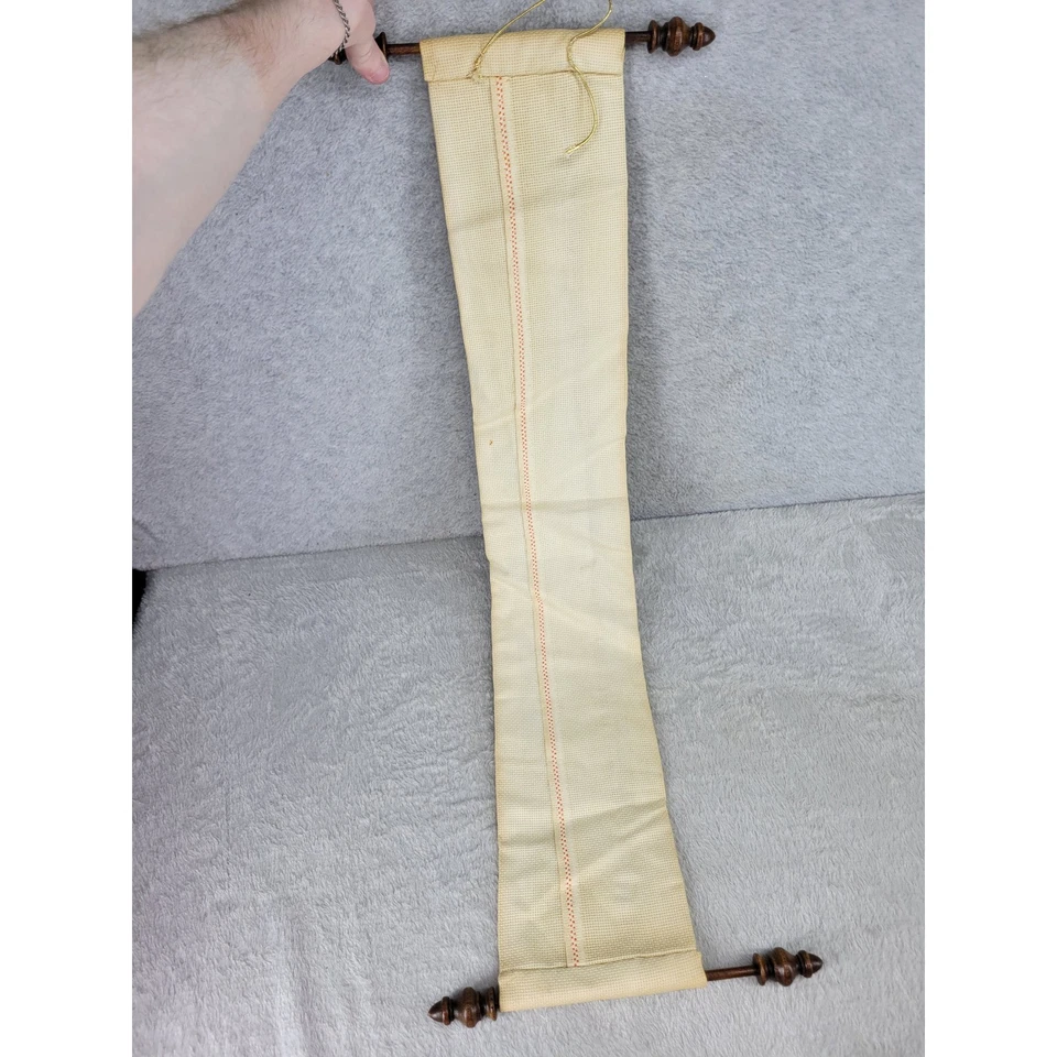 Vintage New Orleans Cross Stitch Scroll Wall Hanging French Quarter Decor - Image 2 of 4