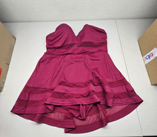 Torrid Women Swimsuit 0 Pink Lightly Lined Skater Underwired READ