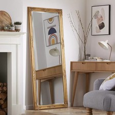 Leaner Mirror Highbury Rectangle Full Length Antique Gold Frame 165x74cm