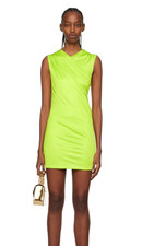 Versace Green Wrap Minidress SIZE 44 ~ MSRP $1,500