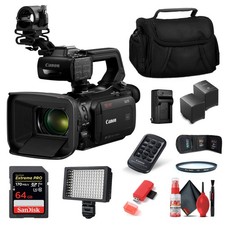 Canon XA70 Camcorder  Video Light, 64GB Memory Card,  additional accessories