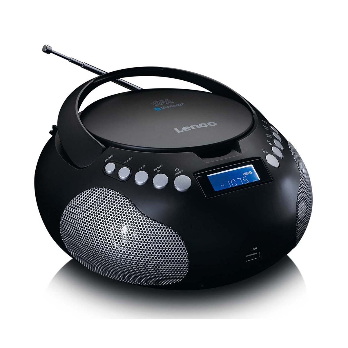 Radio CD MP3 portable SCD-331 avec Bluetooth et port USB noir - 2