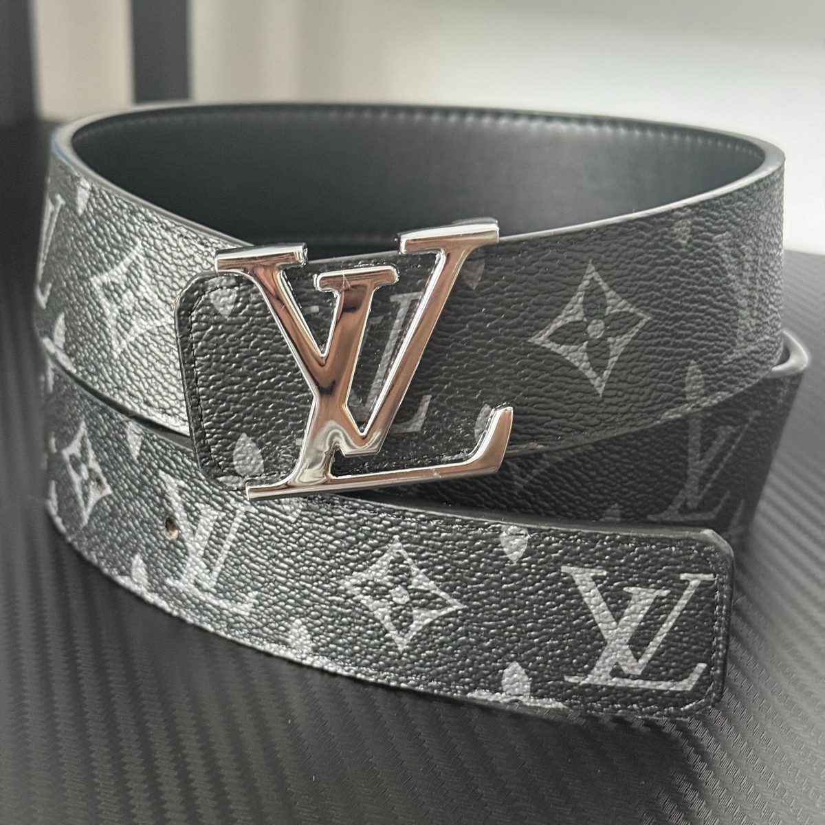 Buckle Louis Vuitton Supreme Belt Black Louis Vuitton Monogram