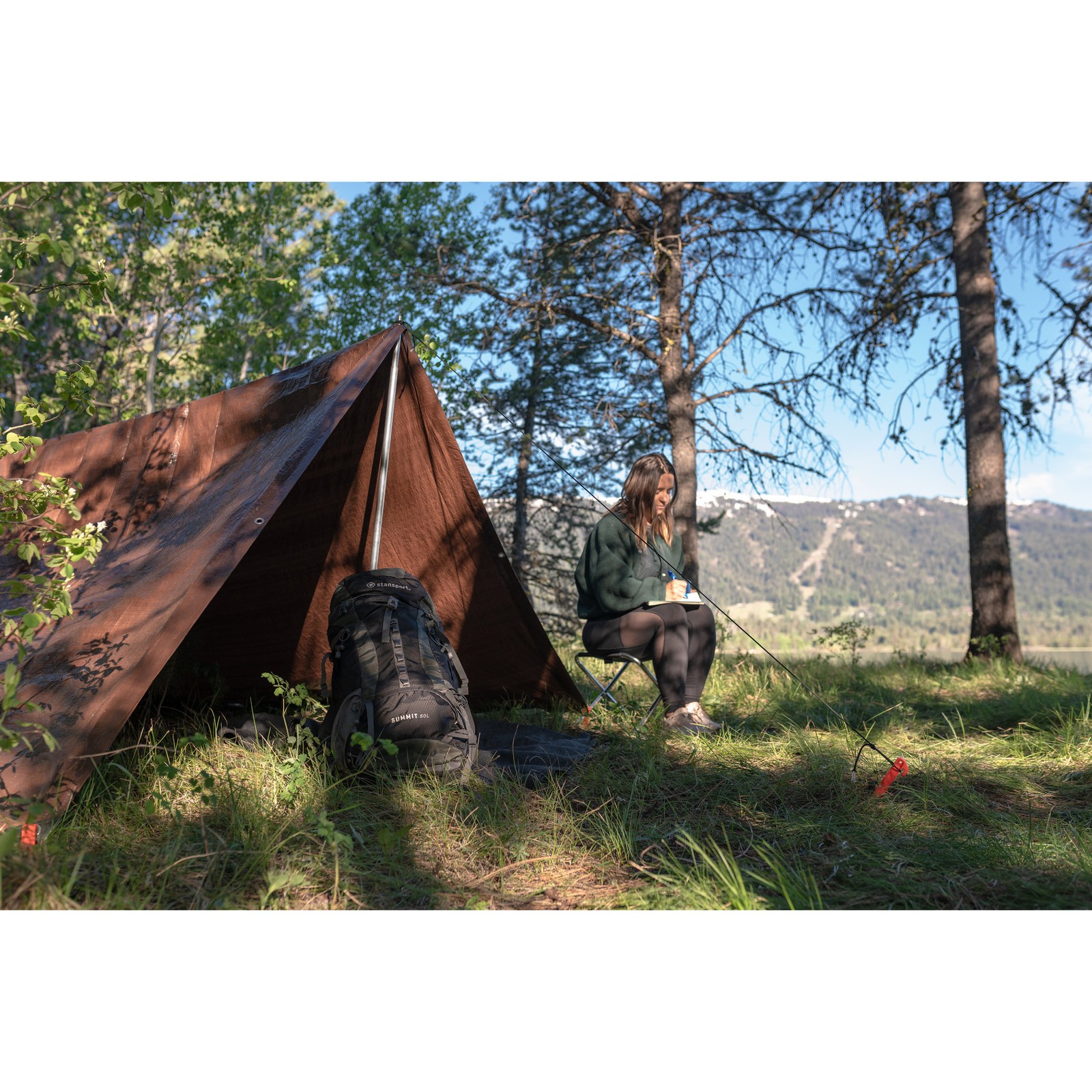Stansport Light-Duty Rip-Stop Tarp 5' x 7' - Brown - 2 Pack