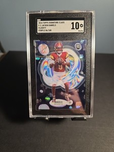 2024 Topps Signature Class Jayden Daniels Purple Fluidity /100 SGC10