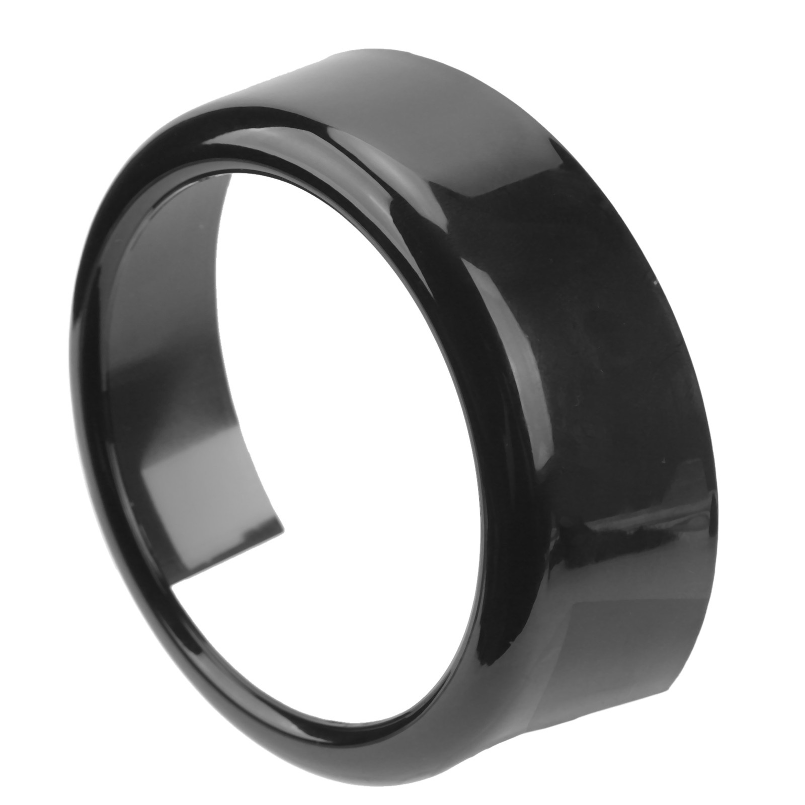 ⁺Front Grille Emblem Ring Glossy Black Exterior Badge Decor Cover Trim