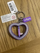 Smiggle L Purple Heart Keyring 