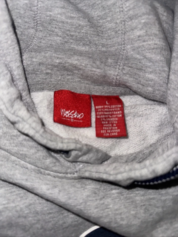 Sudadera con Capucha Mossimo Vintage Gris Grande Años 90 Y2K Streetwear 24x28 Foto 3 de 4