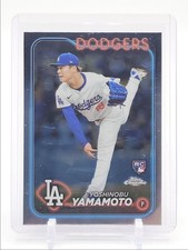 YOSHINOBU YAMAMOTO 2024 TOPPS CHROME ROOKIE BASEBALL DODGERS RC Q0933