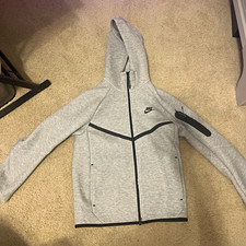 Nike Tech Fleece Full Zip Hooded Hoodie Gray/Black Men's XS Logo Zipper