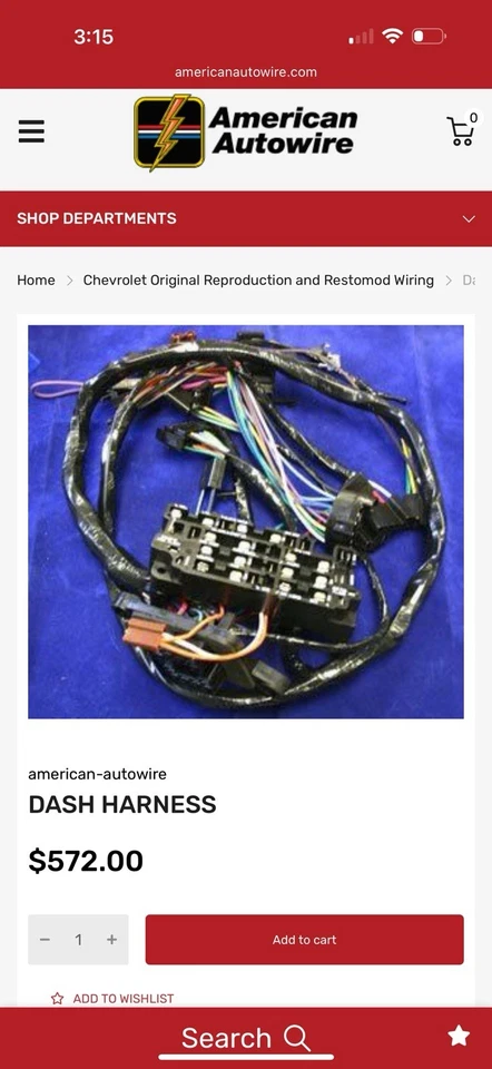 American Auto провод приборной панели жгут для C10 модель 69-72 купил совершенно новый - Изображение 2 из 2