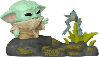 Star Wars The Mandalorian: Grogu mit Frosch Funko Pop! Deluxe
