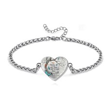 Cremation Jewelry Tree of Life Heart Urn Bracelet for Ashes for Women Memorial H