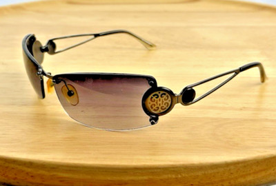 RIMLESS Sunglasses Women's Slick Italian Y2K Design Gunmetal Frame 67-14-120mm