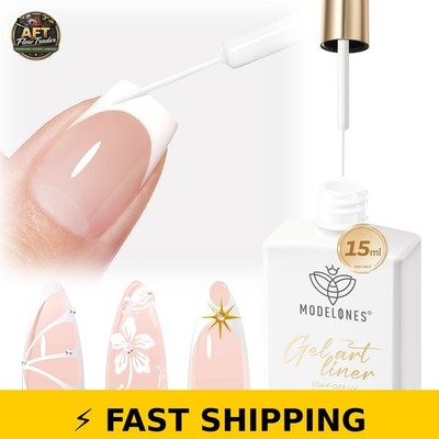 modelones White French Tip Liner Gel Polish - 15ml